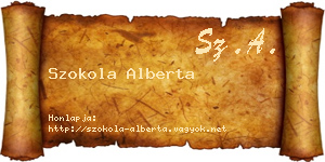 Szokola Alberta névjegykártya